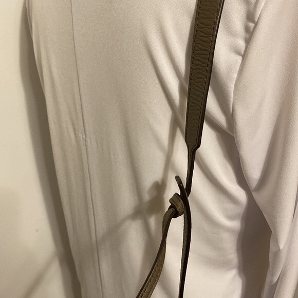 Michael Kors Junie Gray Pebble Leather Tote Purse Adjustable Strap Magnetic Tie - Picture 5 of 10